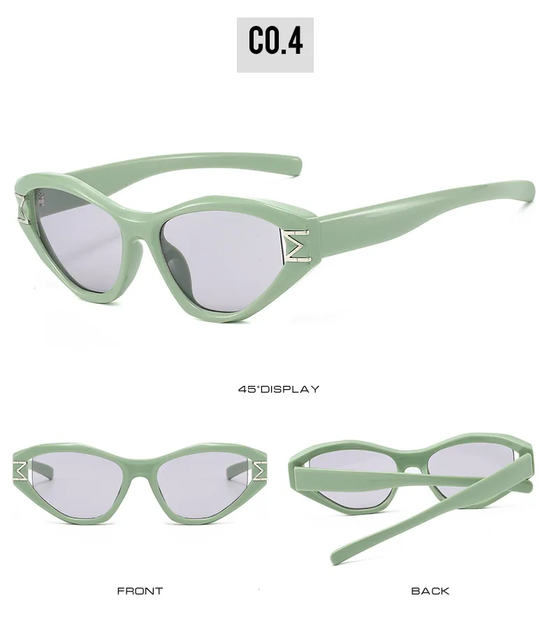 Elegant Hip-Hop Lady Solid Color PC UV400 Protection Special-Shaped Mirror Full Frame Glasses display picture 10