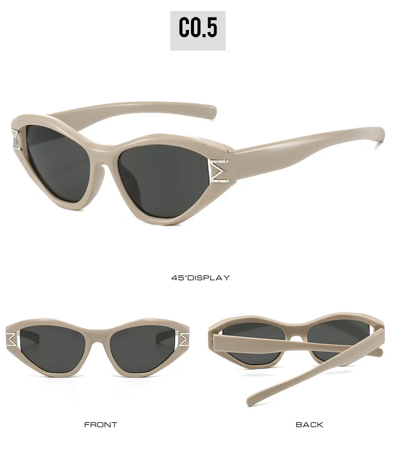 Elegant Hip-Hop Lady Solid Color PC UV400 Protection Special-Shaped Mirror Full Frame Glasses display picture 11