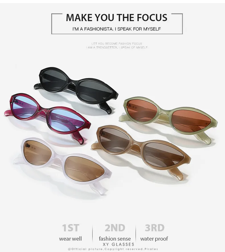 Elegant Hip-Hop Lady Solid Color PC Round Frame Full Frame Glasses display picture 3