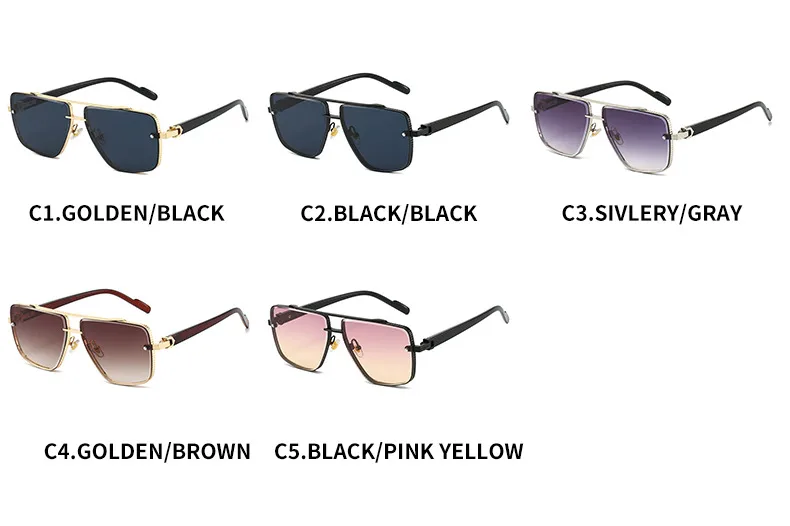 Elegant Basic Lady Solid Color PC UV400 Protection Square Frameless Glasses display picture 6