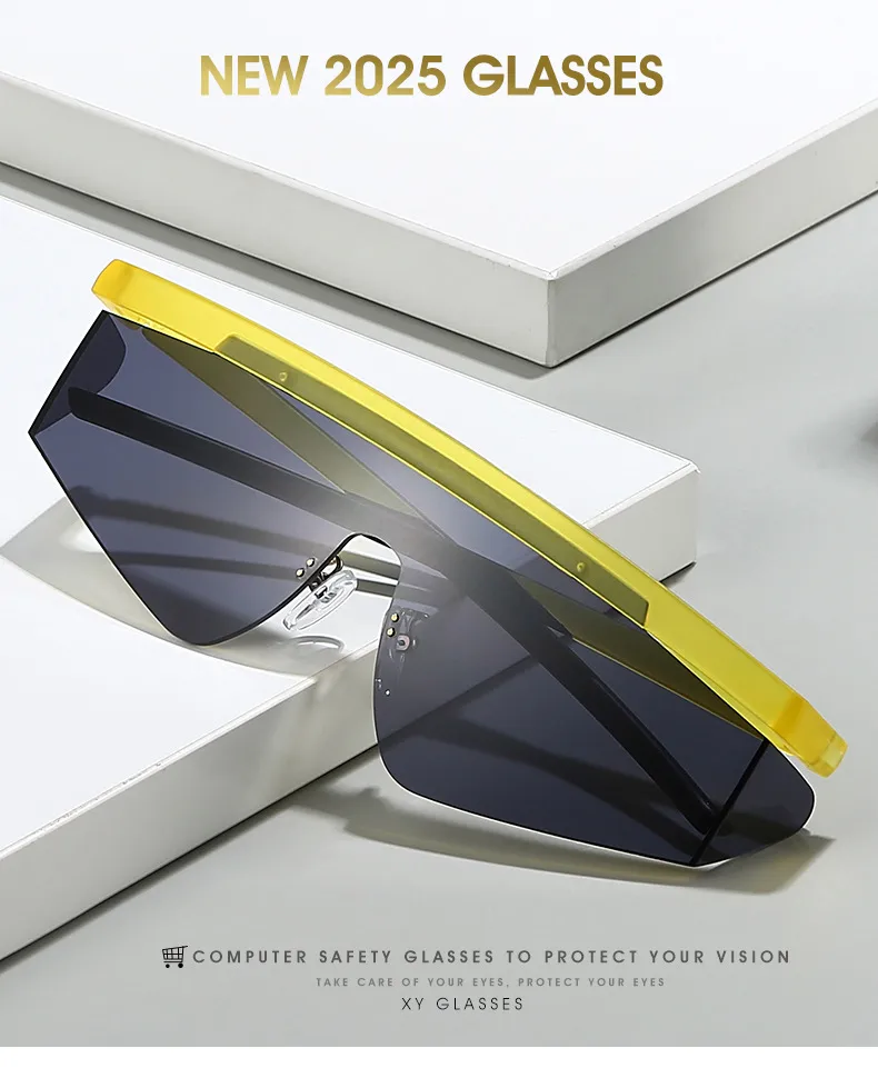 Elegant Lady Solid Color PC UV400 Protection Special-Shaped Mirror Half Frame Glasses display picture 1