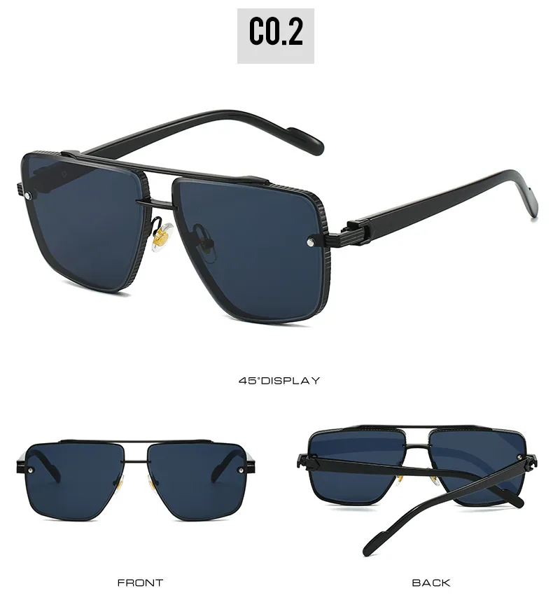 Elegant Basic Lady Solid Color PC UV400 Protection Square Frameless Glasses display picture 8