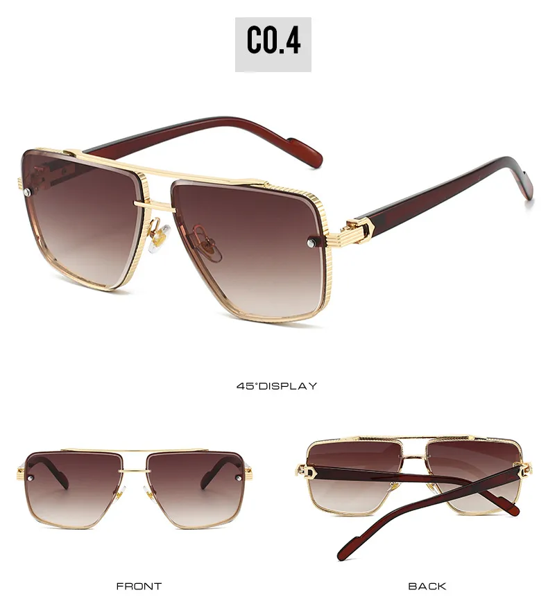 Elegant Basic Lady Solid Color PC UV400 Protection Square Frameless Glasses display picture 10