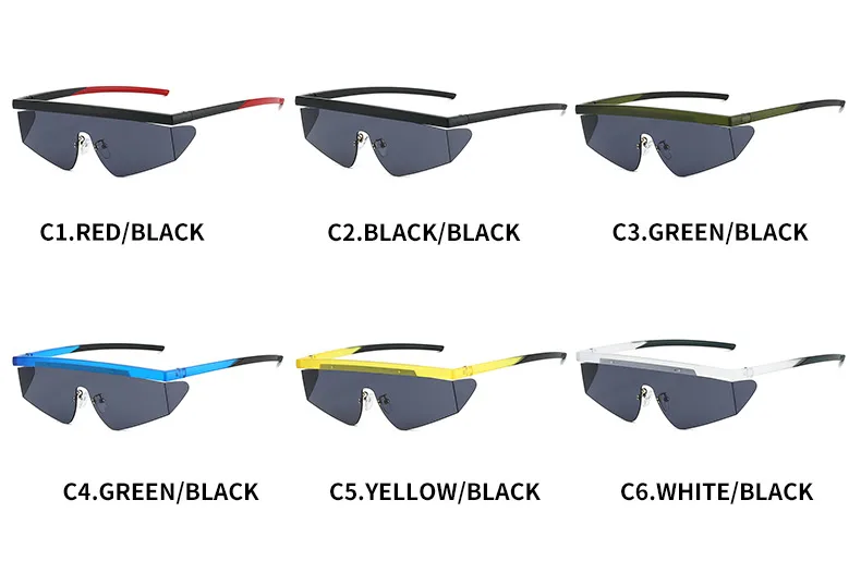 Elegant Lady Solid Color PC UV400 Protection Special-Shaped Mirror Half Frame Glasses display picture 6