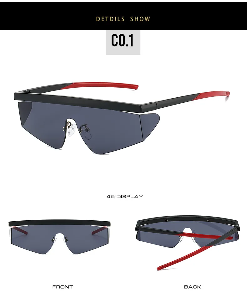 Elegant Lady Solid Color PC UV400 Protection Special-Shaped Mirror Half Frame Glasses display picture 7