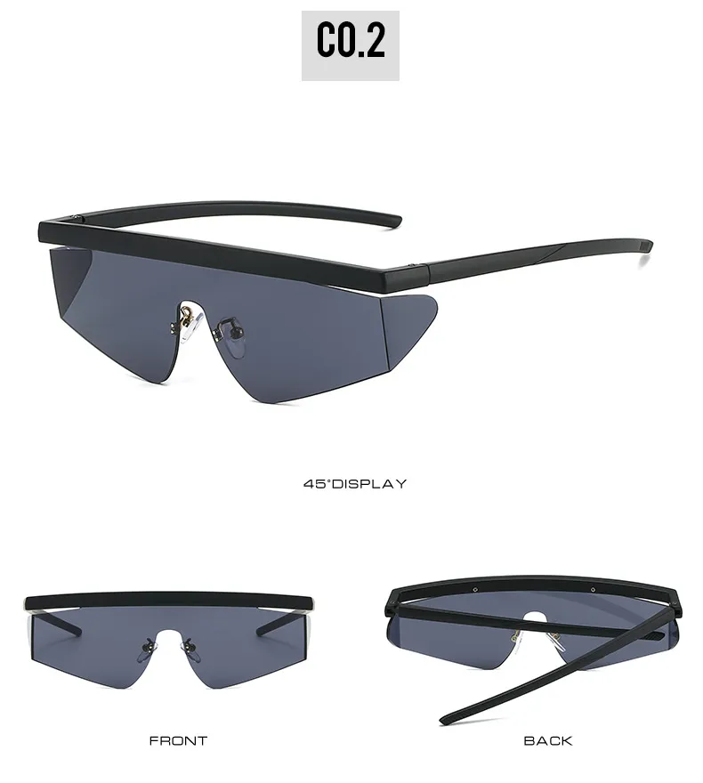 Elegant Lady Solid Color PC UV400 Protection Special-Shaped Mirror Half Frame Glasses display picture 8