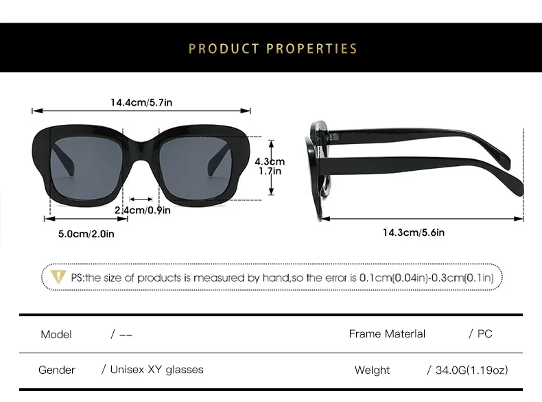Elegant Basic Lady Solid Color Ac Square Full Frame Glasses display picture 5