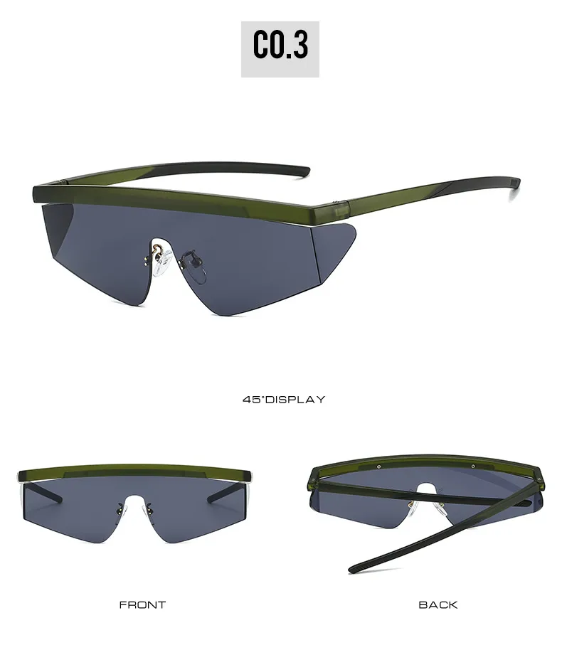 Elegant Lady Solid Color PC UV400 Protection Special-Shaped Mirror Half Frame Glasses display picture 9