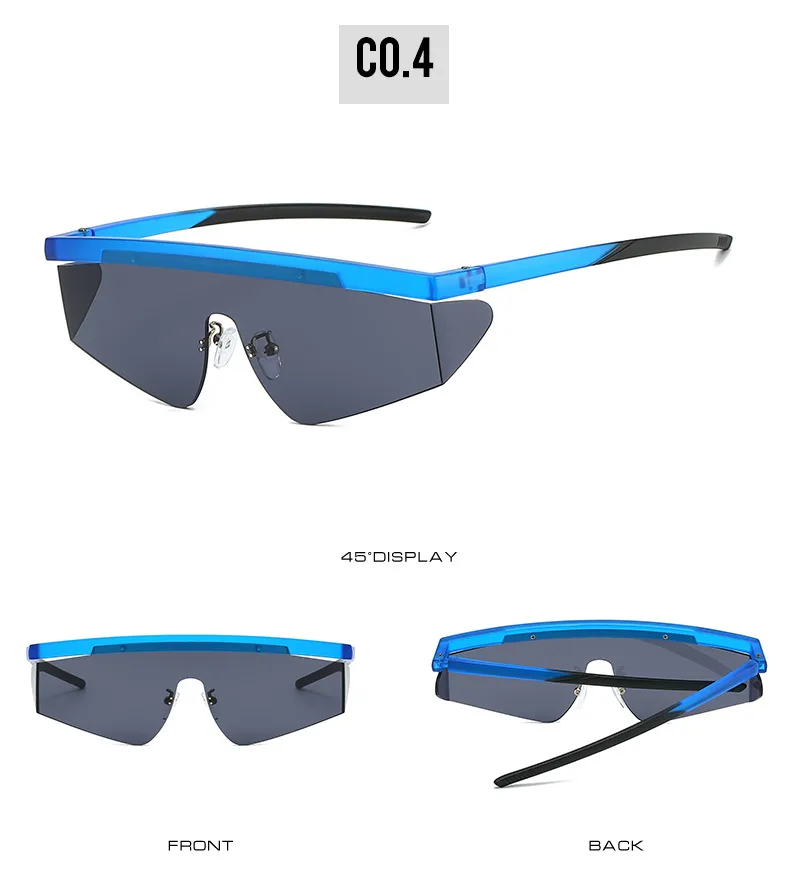 Elegant Lady Solid Color PC UV400 Protection Special-Shaped Mirror Half Frame Glasses display picture 10
