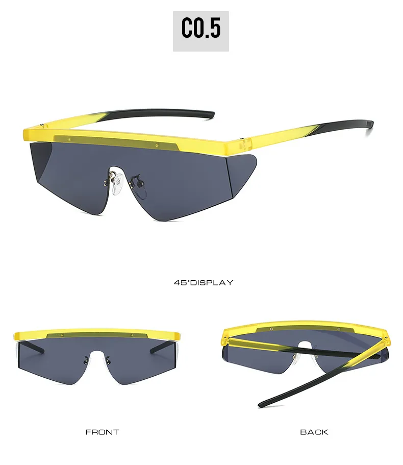 Elegant Lady Solid Color PC UV400 Protection Special-Shaped Mirror Half Frame Glasses display picture 11