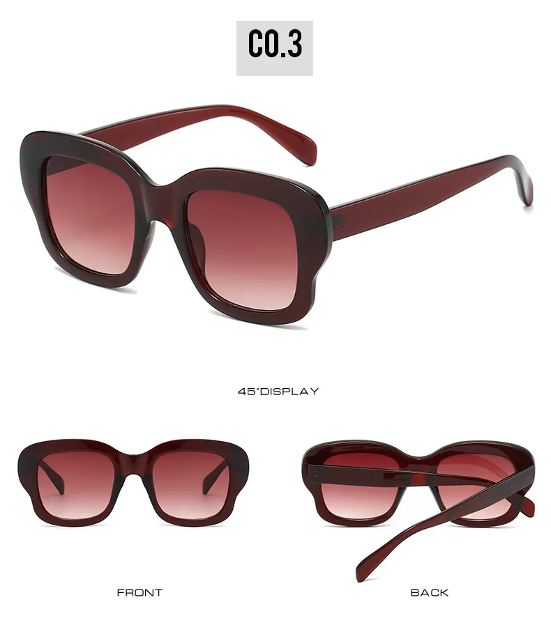 Elegant Basic Lady Solid Color Ac Square Full Frame Glasses display picture 9