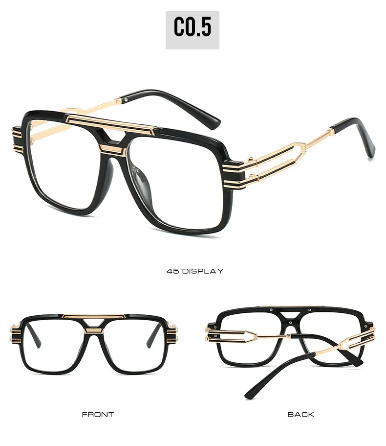 Elegant Basic Lady Solid Color Resin Square Full Frame Glasses display picture 11
