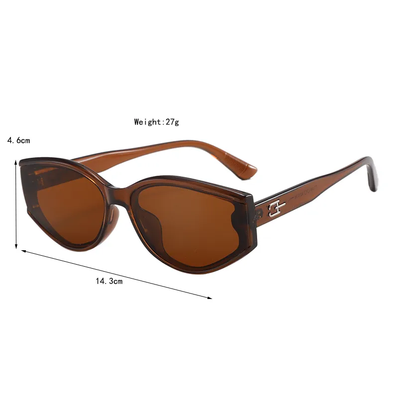 Casual Luxurious Romantic Oval PC UV400 Protection Resin Oval Frame Full Frame Glasses display picture 7