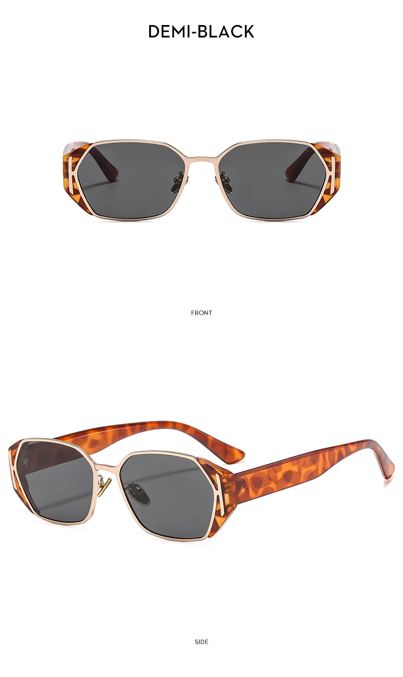 Casual Solid Color Ac Gradient Tinted Lenses Square Full Frame Glasses display picture 2