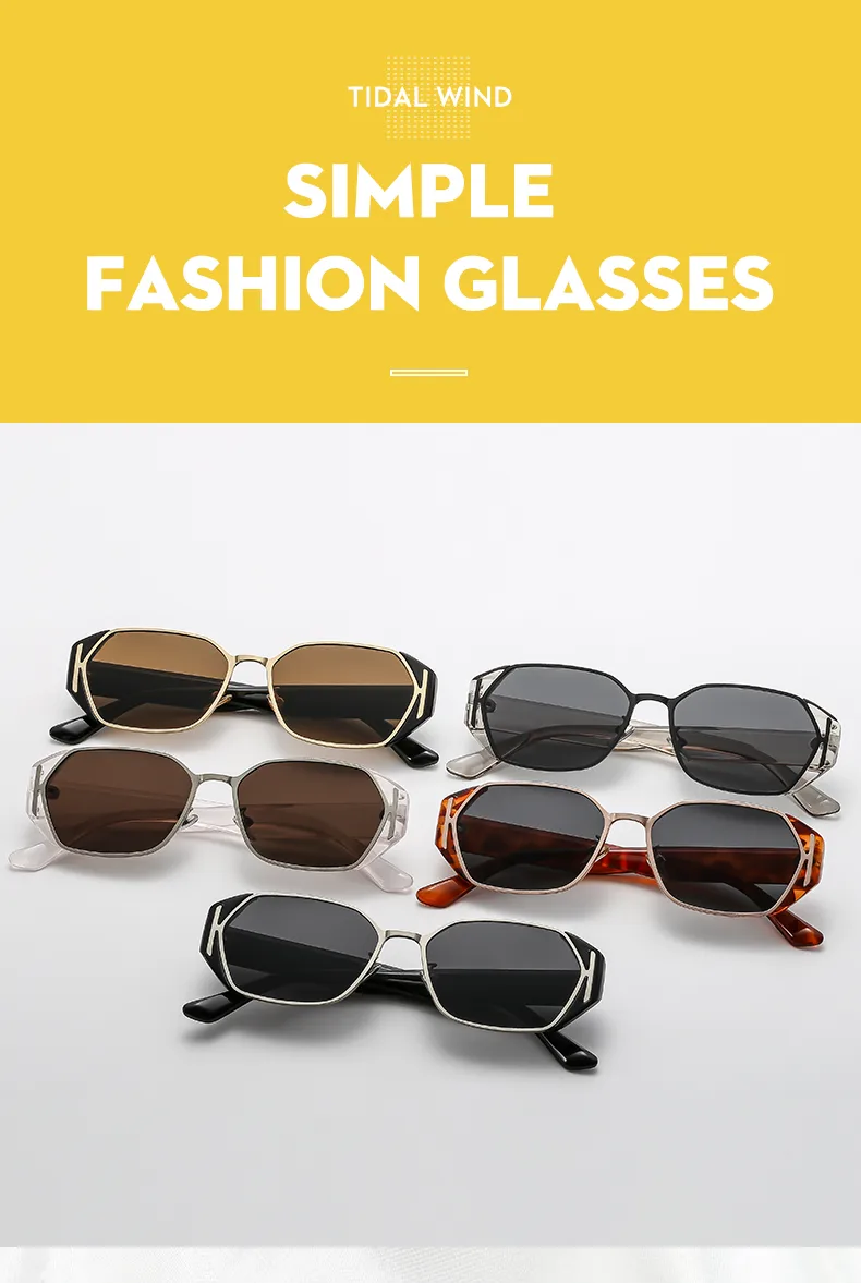 Casual Solid Color Ac Gradient Tinted Lenses Square Full Frame Glasses display picture 13