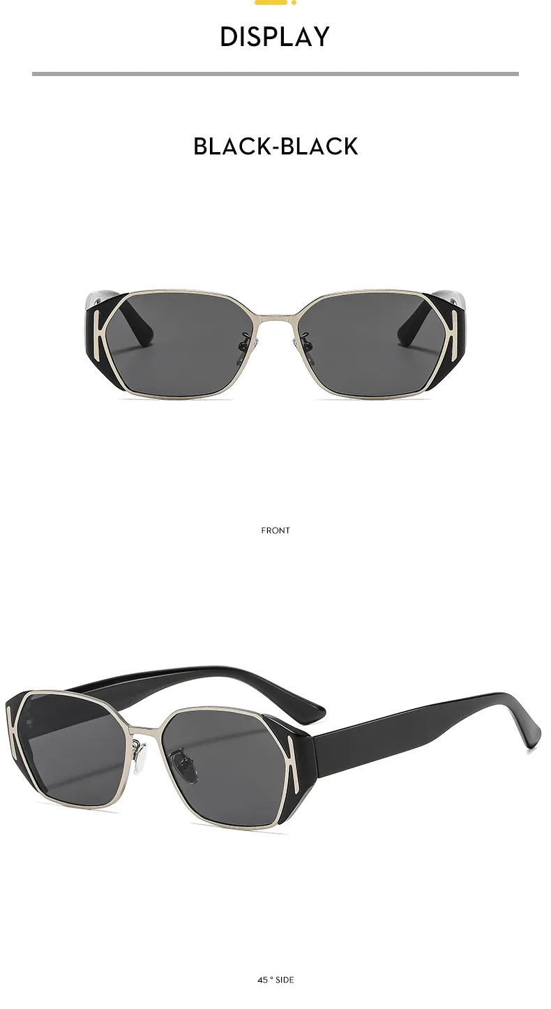 Casual Solid Color Ac Gradient Tinted Lenses Square Full Frame Glasses display picture 10