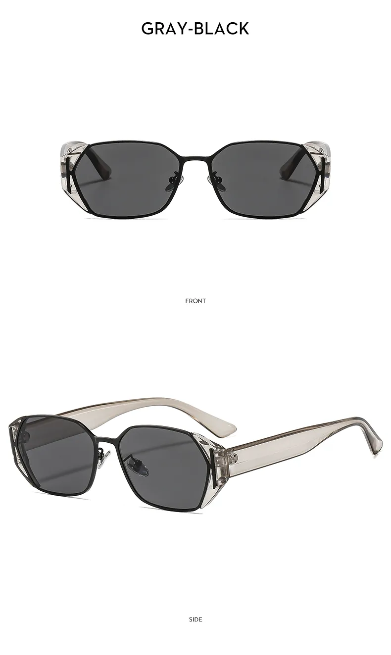 Casual Solid Color Ac Gradient Tinted Lenses Square Full Frame Glasses display picture 7