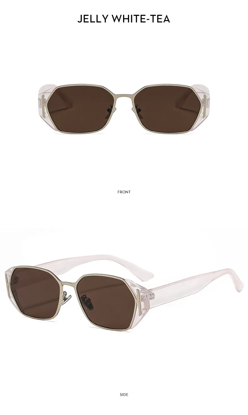 Casual Solid Color Ac Gradient Tinted Lenses Square Full Frame Glasses display picture 12