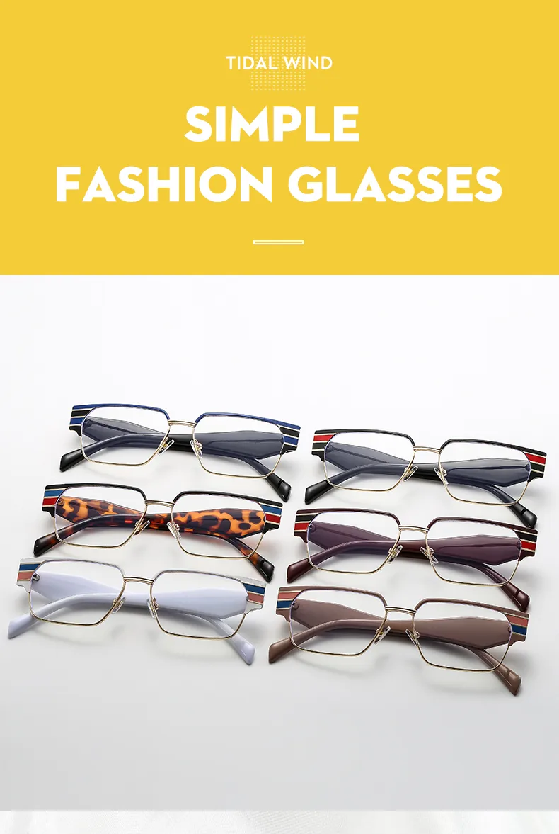 Casual Solid Color Ac Square Full Frame Glasses display picture 11