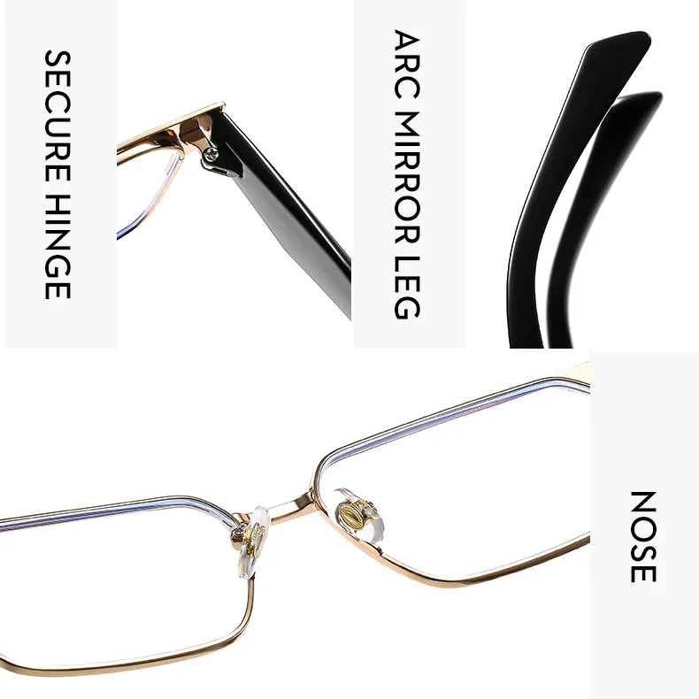 Casual Solid Color Ac Square Full Frame Glasses display picture 7