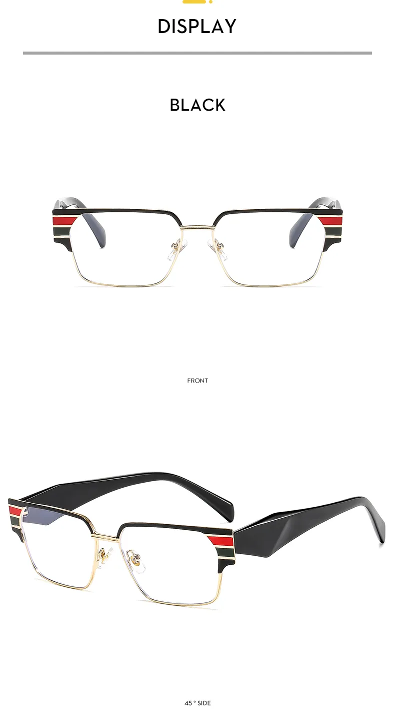 Casual Solid Color Ac Square Full Frame Glasses display picture 13