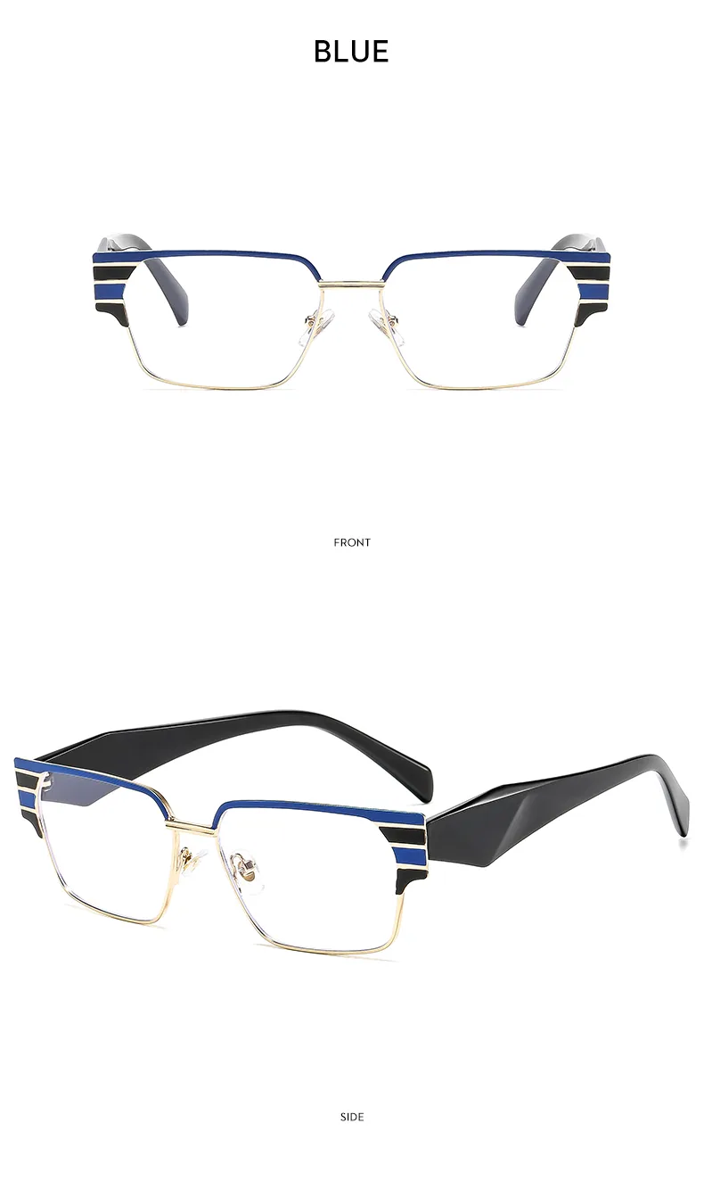 Casual Solid Color Ac Square Full Frame Glasses display picture 9