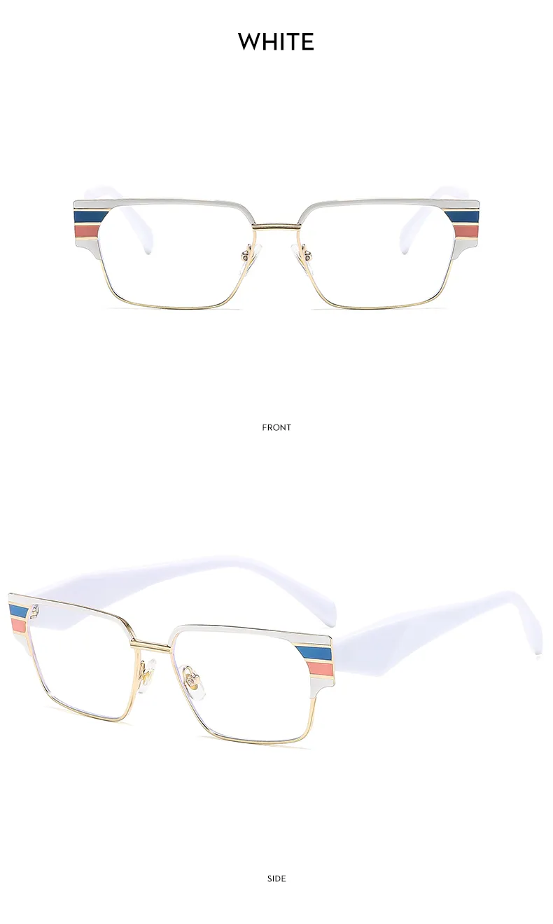 Casual Solid Color Ac Square Full Frame Glasses display picture 8