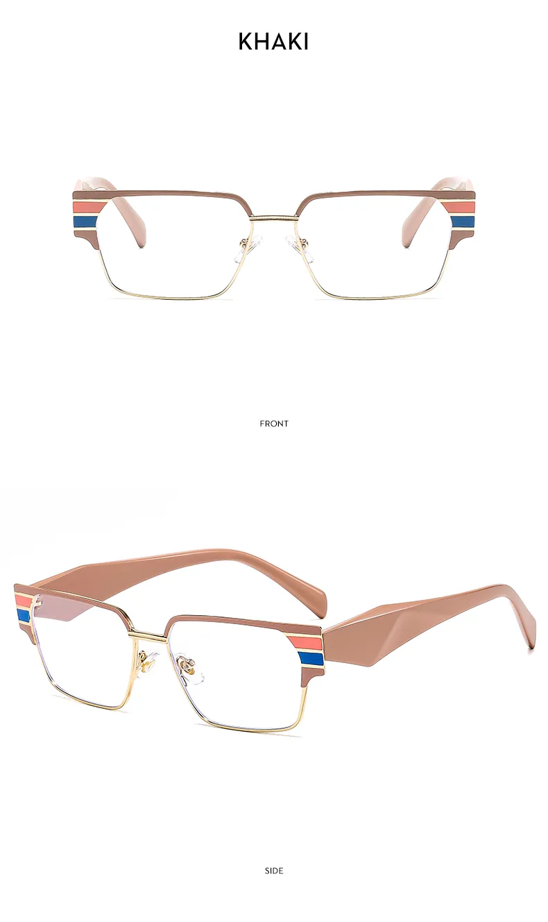 Casual Solid Color Ac Square Full Frame Glasses display picture 12