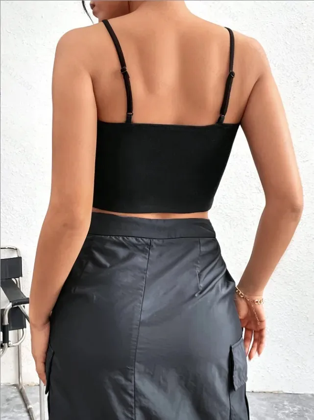 Women's Adults Camisole Tank Tops Hollow Out Casual Sexy Solid Color display picture 1