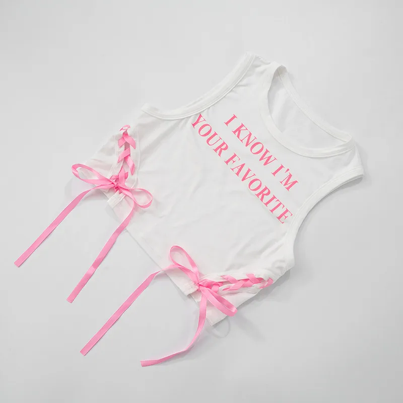 Women's T-shirt Sleeveless T-Shirts Sexy Letters/Numbers/Text display picture 15
