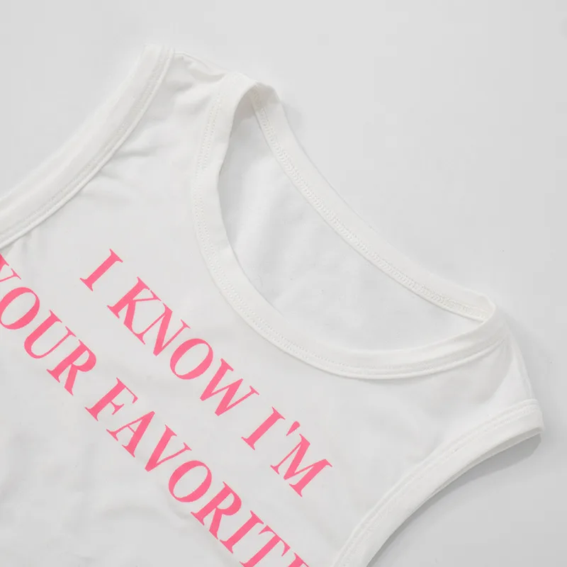 Women's T-shirt Sleeveless T-Shirts Sexy Letters/Numbers/Text display picture 16