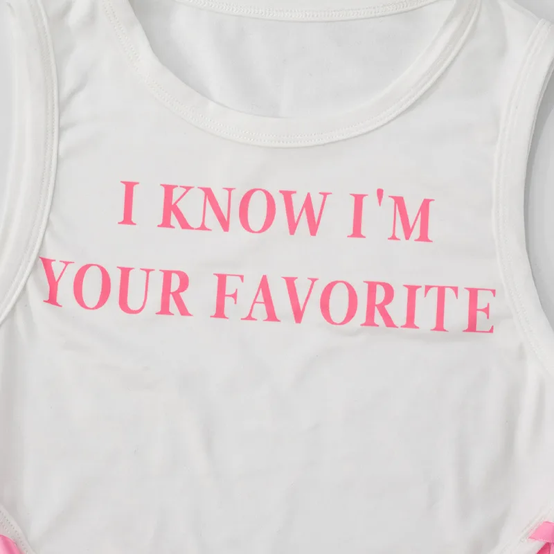 Women's T-shirt Sleeveless T-Shirts Sexy Letters/Numbers/Text display picture 18