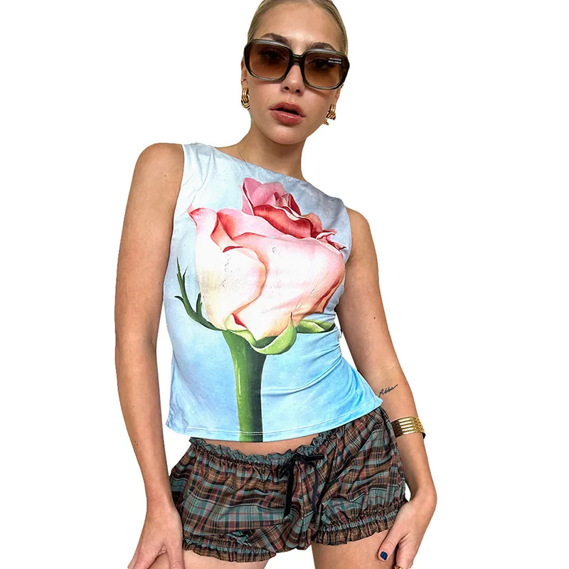 Women's T-shirt Sleeveless T-Shirts Sexy Printing display picture 12