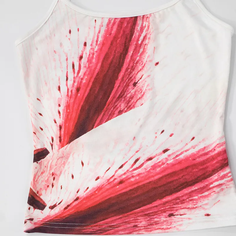Women's Camisole Sleeveless T-Shirts Sexy Streetwear Contrast Binding Floral display picture 26