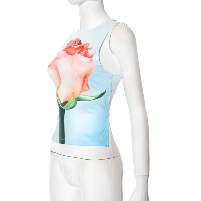 Women's T-shirt Sleeveless T-Shirts Sexy Printing display picture 14