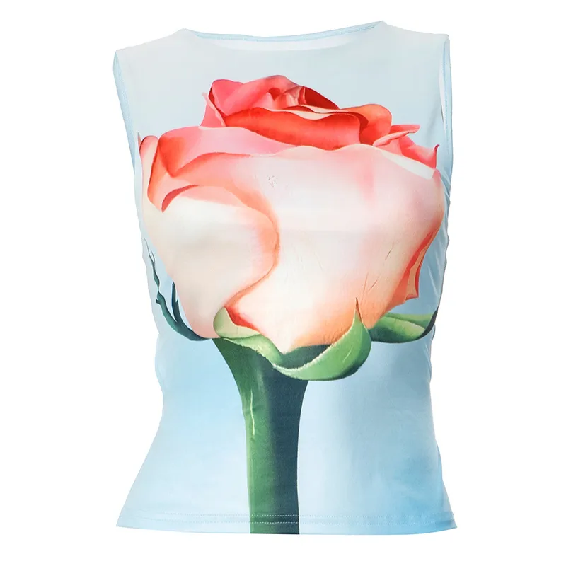 Women's T-shirt Sleeveless T-Shirts Sexy Printing display picture 16