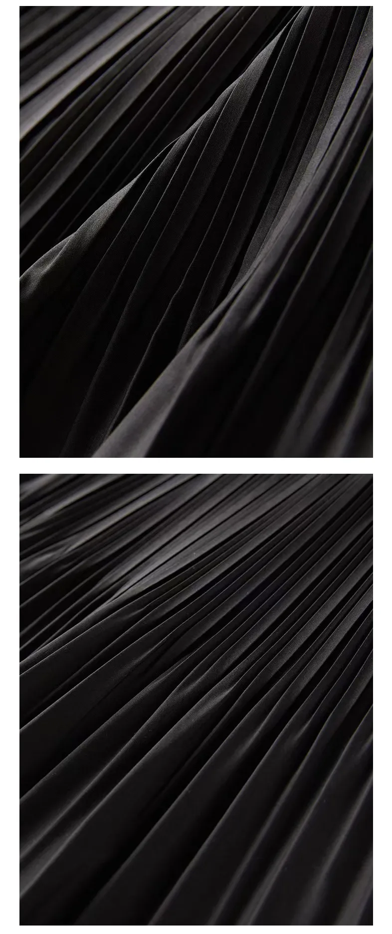 Rongtai Heavy Industry Gradient Organ Pleat Texture Wood-ear Edge Loosening Waist A- Shape Skirt Women's Spring And Summer  New display picture 8