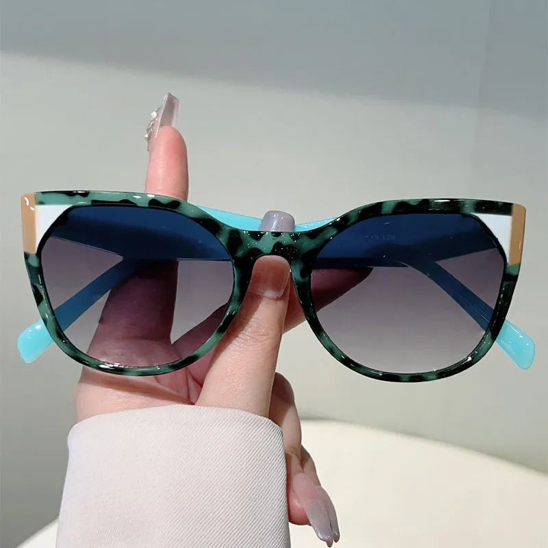 Elegant Streetwear Color Block PC UV400 Protection Cat Eye Full Frame Glasses display picture 4