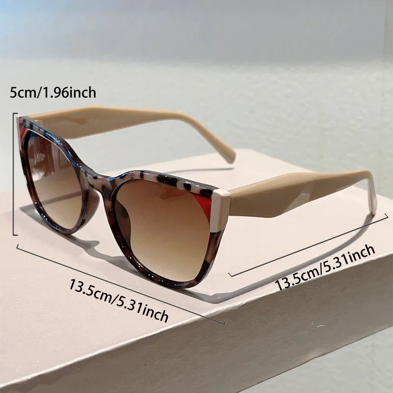 Elegant Streetwear Color Block PC UV400 Protection Cat Eye Full Frame Glasses display picture 8