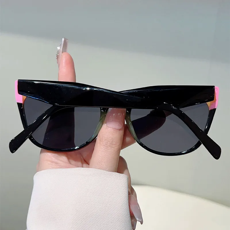 Elegant Streetwear Color Block PC UV400 Protection Cat Eye Full Frame Glasses display picture 3