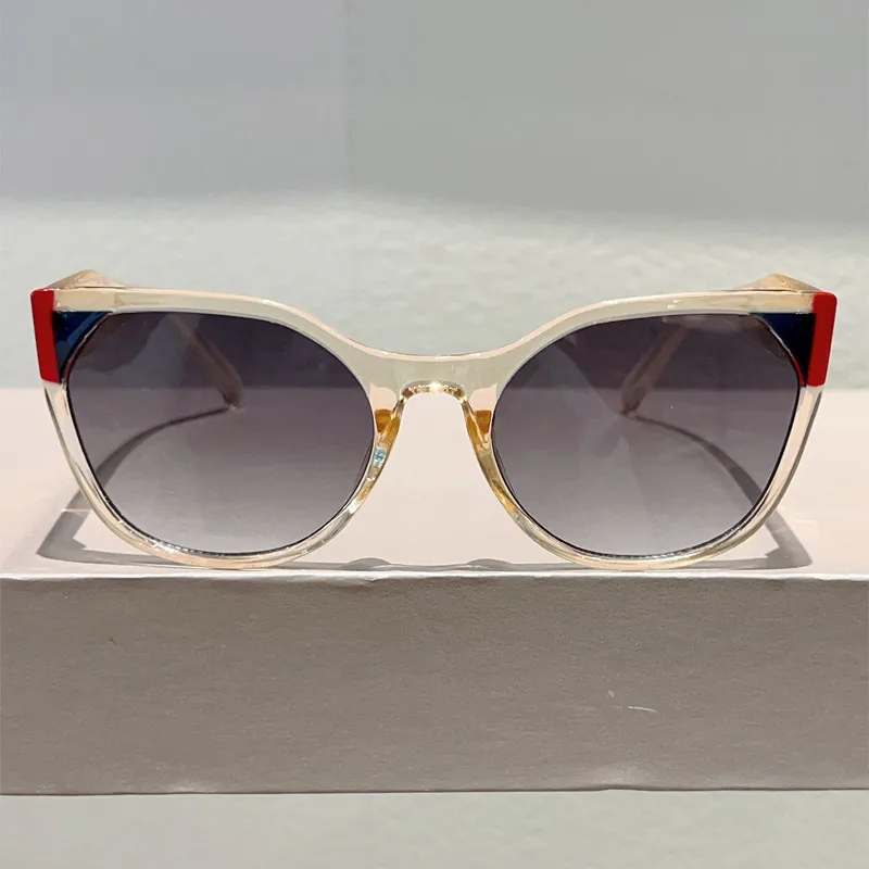 Elegant Streetwear Color Block PC UV400 Protection Cat Eye Full Frame Glasses display picture 11