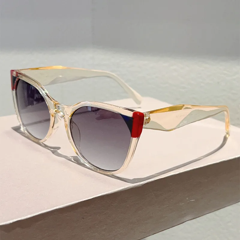 Elegant Streetwear Color Block PC UV400 Protection Cat Eye Full Frame Glasses display picture 12