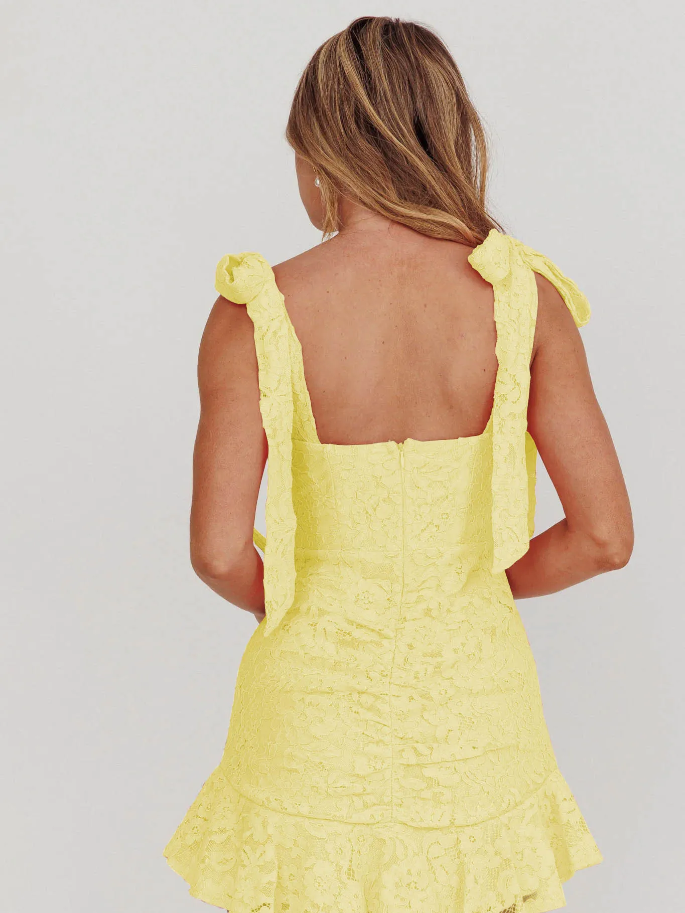 Women's French Square Collar Backless Strap Lace Pleated Slim-fit Hip Dress Women display picture 30
