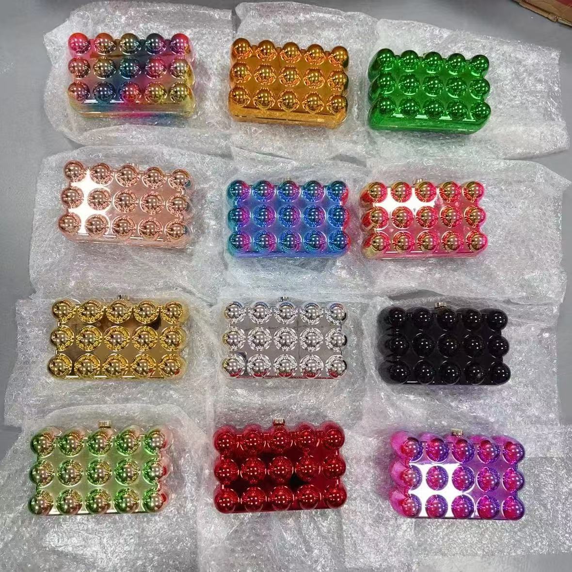 Acrylic Bag  New  Shoulder Fashion Design Women's Chain Egg Bag Box Bag display picture 1