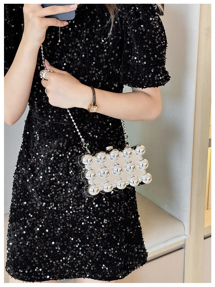 Acrylic Bag  New  Shoulder Fashion Design Women's Chain Egg Bag Box Bag display picture 9