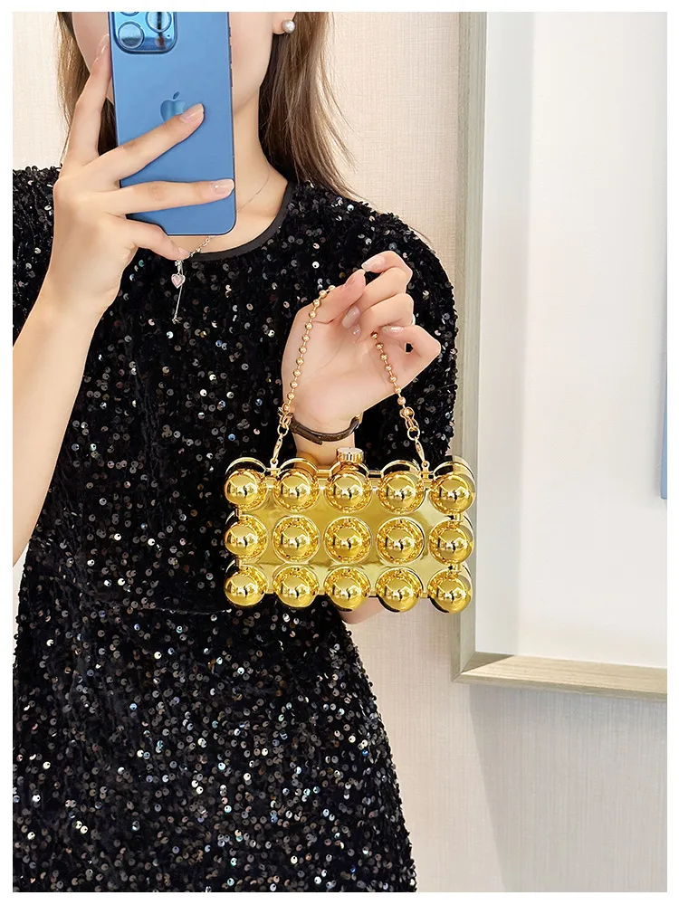 Acrylic Bag  New  Shoulder Fashion Design Women's Chain Egg Bag Box Bag display picture 11