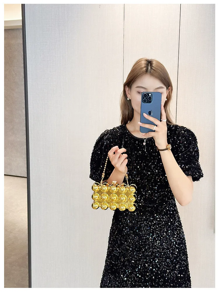 Acrylic Bag  New  Shoulder Fashion Design Women's Chain Egg Bag Box Bag display picture 12