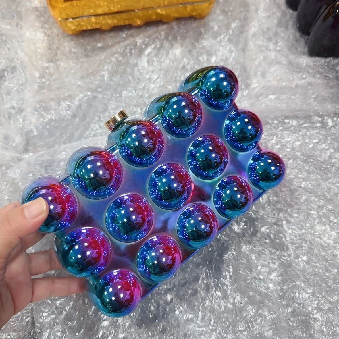 Acrylic Bag  New  Shoulder Fashion Design Women's Chain Egg Bag Box Bag display picture 26