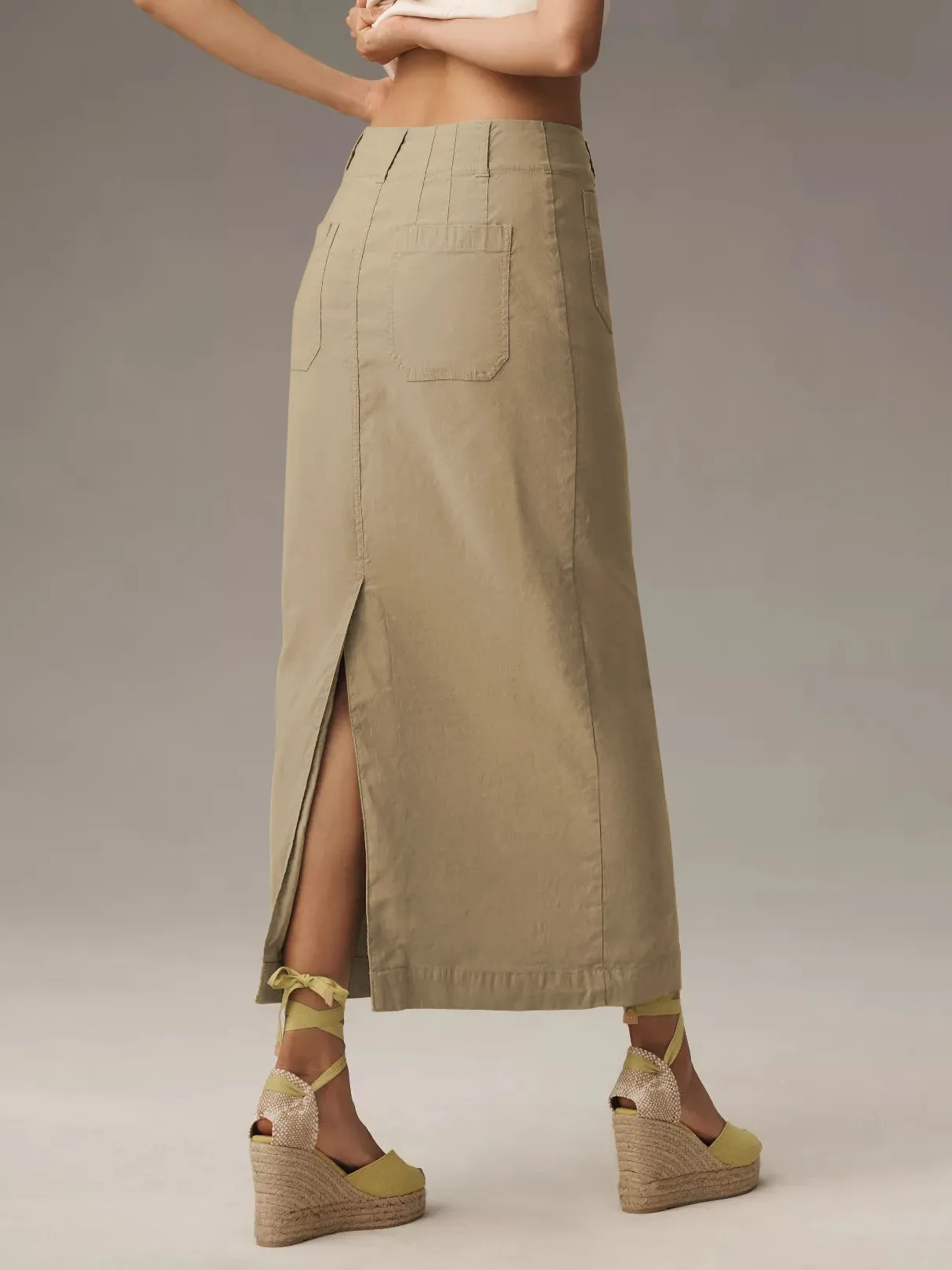 American Style Retro Straight Long Dress Autumn High-end Sense Pocket Skirt Commuter Style Solid Color Elegant Casual Workwear Skirt display picture 17