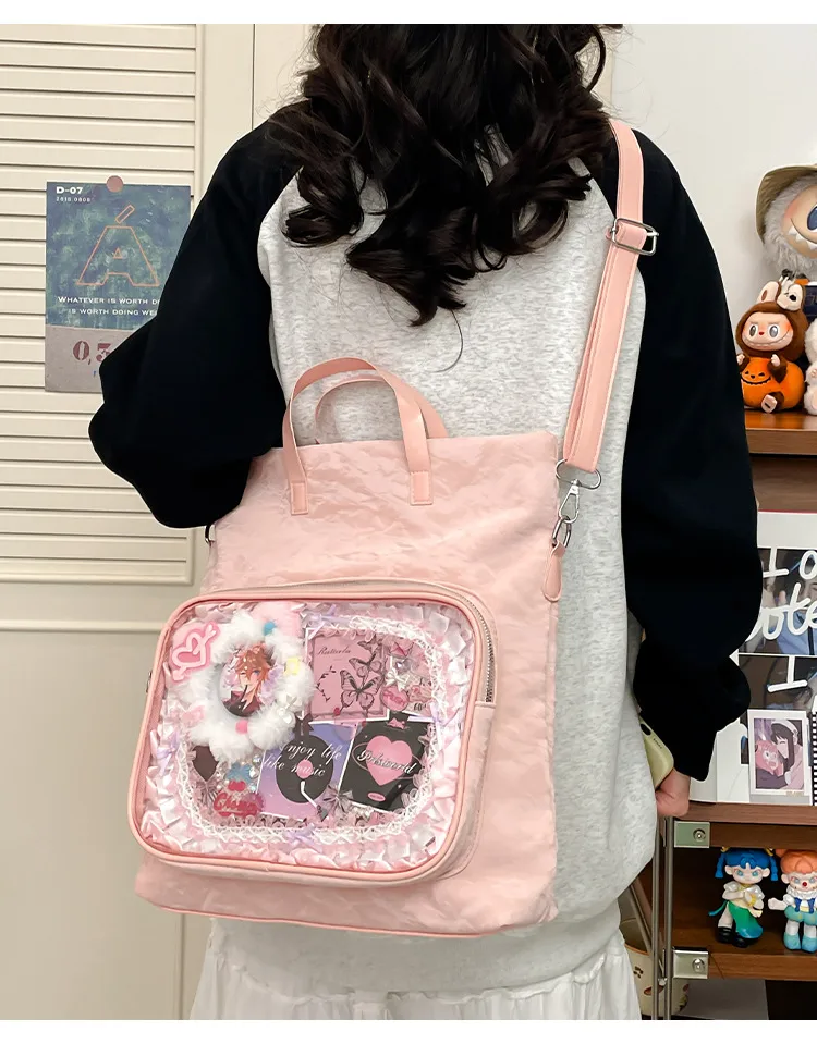 New Painful Bag Baby Bag Big Food Girl Casual Handbag College Student Shoulder Crossbody Bag Folding Ear Women's Bag display picture 4